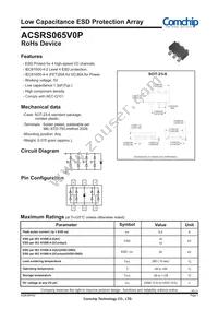 ACSRS065V0P Datasheet Cover