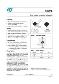 ACST1235-7T Datasheet Cover