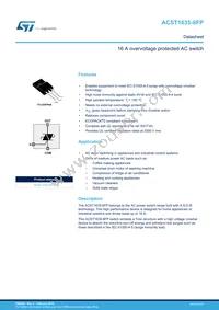 ACST1635-8FP Datasheet Cover