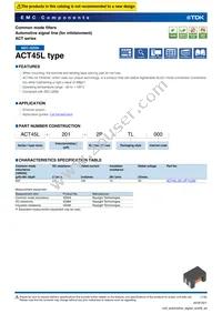 ACT45L-201-2P-TL000 Datasheet Cover