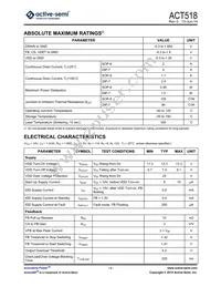 ACT518SH-T Datasheet Page 3