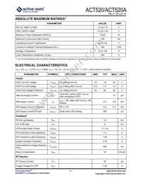 ACT520SH-T Datasheet Page 3