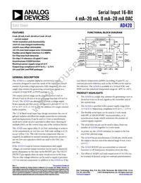 AD420AR-32-REEL Datasheet Cover