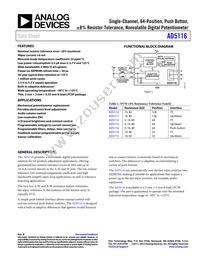 AD5116BCPZ80-RL7 Datasheet Cover