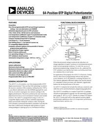 AD5171BRJZ5-R2 Datasheet Cover