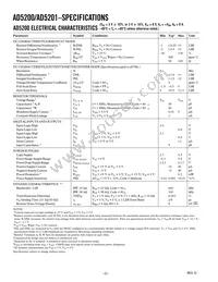 AD5201BRMZ50 Datasheet Page 2