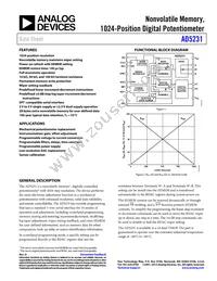 AD5231BRU10-REEL7 Datasheet Cover