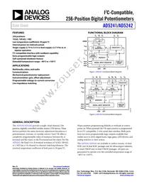 AD5242BR10-REEL7 Datasheet Cover