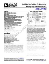 AD5251BRUZ100-RL7 Datasheet Cover