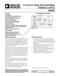 AD5300BRT-500RL7 Datasheet Cover