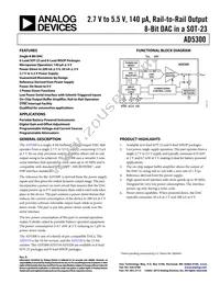 AD5300BRT-R2 Datasheet Cover