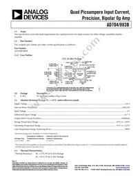 AD704SE/883B Datasheet Cover