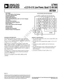 AD7564BRS-REEL Datasheet Cover