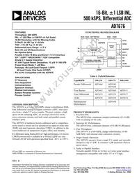 AD7676ASTZRL Datasheet Cover