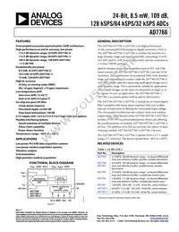 AD7766BRUZ-RL7 Datasheet Cover