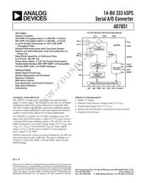 AD7851KNZ Datasheet Cover
