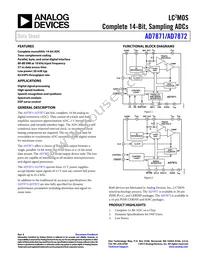 AD7871JP-REEL Datasheet Cover