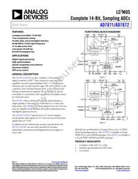 AD7871KNZ Datasheet Cover