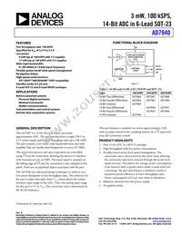 AD7940BRM-REEL7 Datasheet Cover