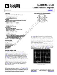 AD8002ANZ Datasheet Cover