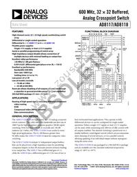 AD8118ABPZ Datasheet Cover