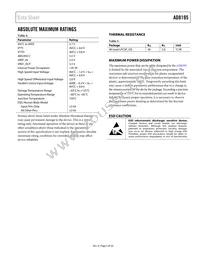 AD8195ACPZ-R7 Datasheet Page 5