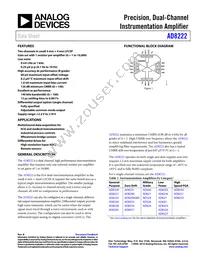 AD8222HBCPZ-WP Datasheet Cover