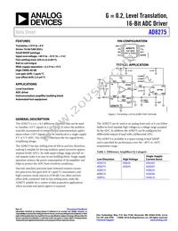 AD8275BRMZ-RL Datasheet Cover