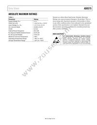 AD8375ACPZ-R7 Datasheet Page 5