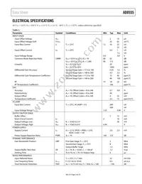 AD8555ACPZ-R2 Datasheet Page 3