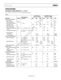 AD8634HFZ Datasheet Page 3