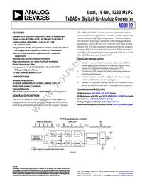 AD9122BCPZRL Datasheet Cover