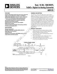 AD9125BCPZRL Datasheet Cover