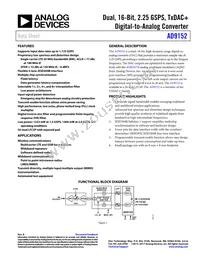 AD9152BCPZRL Datasheet Cover