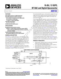 AD9163BBCZRL Datasheet Cover