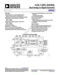 AD9208BBPZRL Datasheet Cover