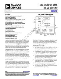 AD9215BRU-105 Datasheet Cover