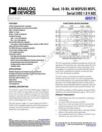 AD9219ABCPZ-40 Datasheet Cover