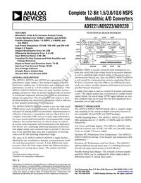 AD9221ARS-REEL Datasheet Cover
