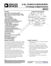 AD9230BCPZ-210 Datasheet Cover