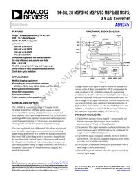 AD9245BCPZRL7-80 Datasheet Cover