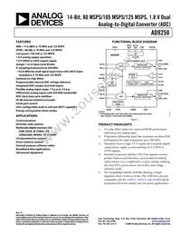 AD9258BCPZ-125 Datasheet Cover