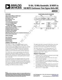 AD9261BCPZRL7-10 Datasheet Cover