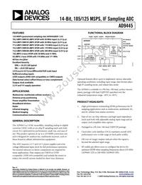 AD9445BSVZ-125 Datasheet Cover