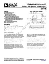 AD9514BCPZ-REEL7 Datasheet Cover