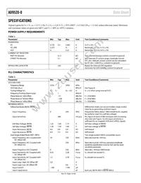 AD9520-0BCPZ Datasheet Page 4