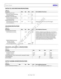 AD9544BCPZ-REEL7 Datasheet Page 11