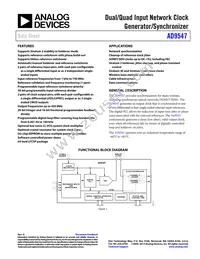 AD9547BCPZ-REEL7 Datasheet Cover