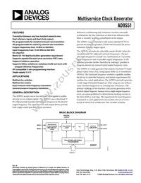 AD9551BCPZ-REEL7 Datasheet Cover