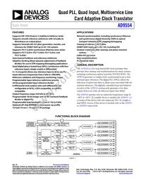 AD9554BCPZ-REEL7 Datasheet Cover